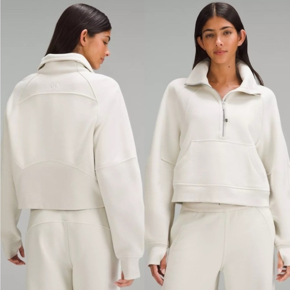 Lululemon Scuba Oversized Funnel-Neck Half Zip Bone Size XS/S